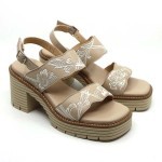 Softwaves sandaal beige leder 8.96.14